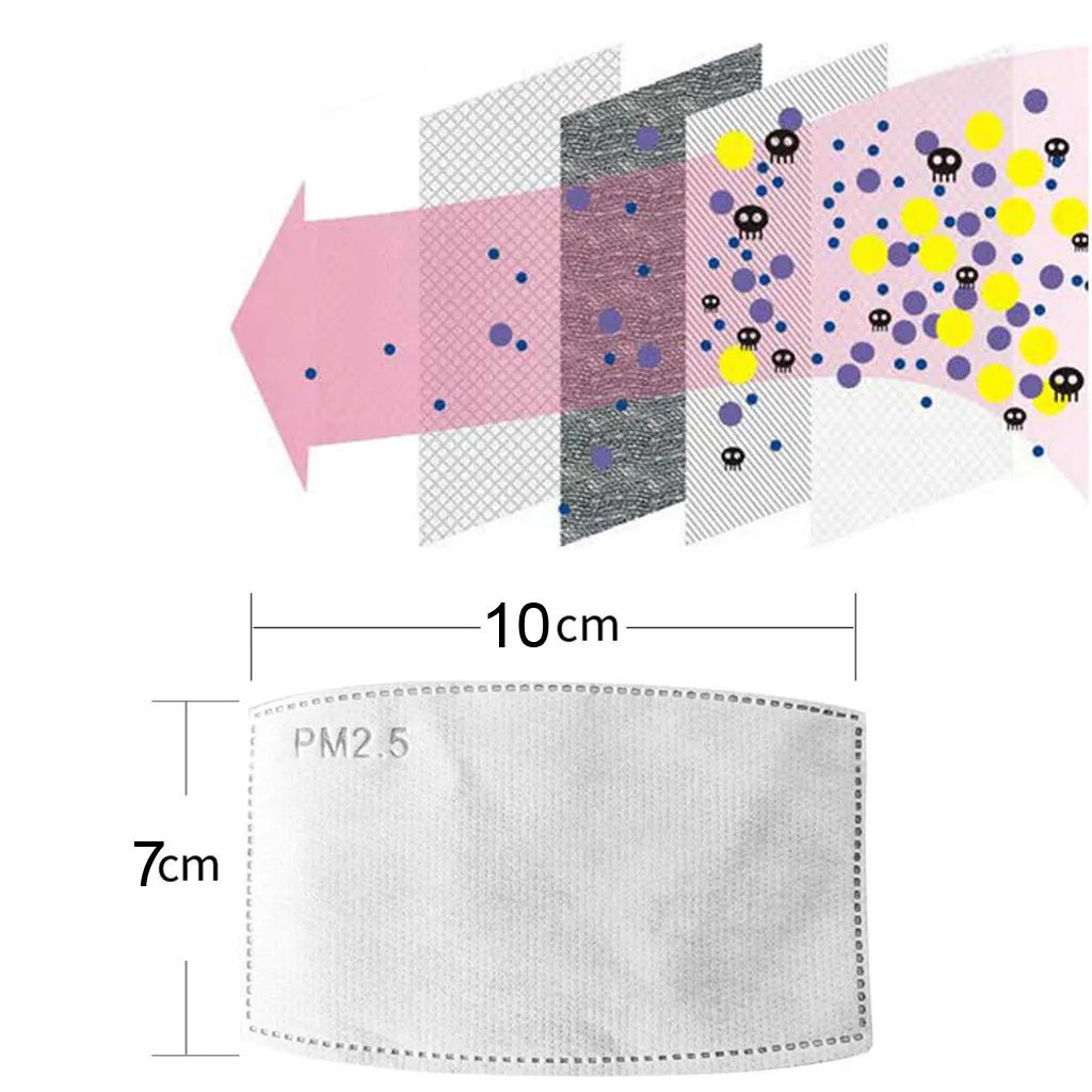 1/50/100pcs Child Mask Gasket Face Mask Filter Activated Carbon Breathing Filters For Maske Filters Masks For Kids Mascarillas