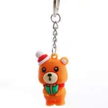 Лидер продаж ПВХ мягкие резиновые аксессуары брелок с нарисованными куклами из мультфильмов Рождественский подарок мобильный брелок для телефона кулон