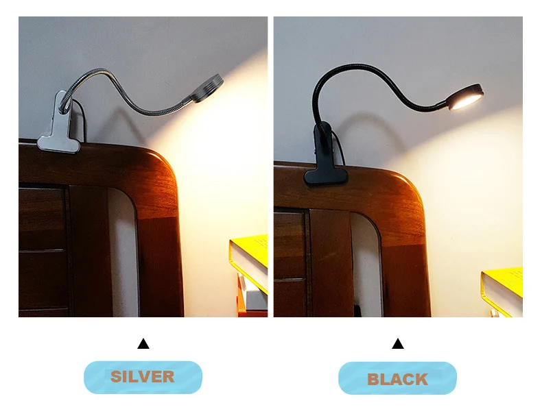  LED desk lampclamp reading lamp 30/40/50cm 5W Flexible led table light high brightness clip spot la