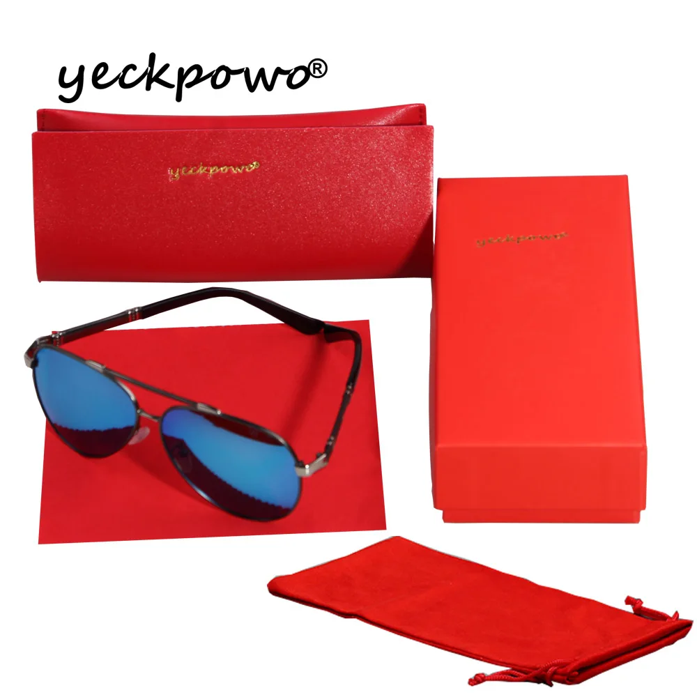 

yeckpowo sunglasses men polarized sunglasses UV400 2020 vintage sunglasses case with high quality for driving fishing