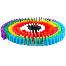 360 шт./компл. игрушки домино деревянный пазл для детей игрушки Цветной домино блоки Наборы раннего обучения домино образовательные игрушки для детей