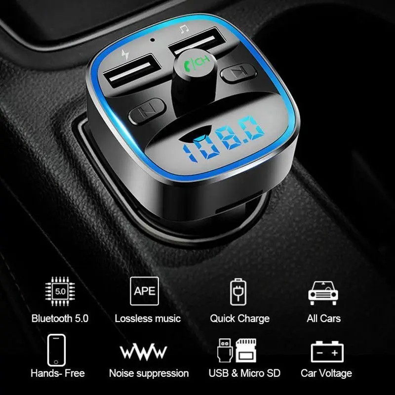 Беспроводной Bluetooth автомобильный комплект fm-передатчик радио MP3 музыкальный плеер с USB портом