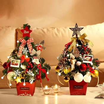 

Mini Christmas Tree Package 50cm Desktop Small Mini Decorative Christmas Tree Decoration Gift Box Christmas Decor