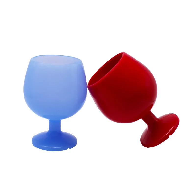 Silicone Wine Goblet Foldable Cocktail Water Cup Unbreakable Outdoor Beer BBQ Cup Champagne Whiskey Bottle Travel Festival Party