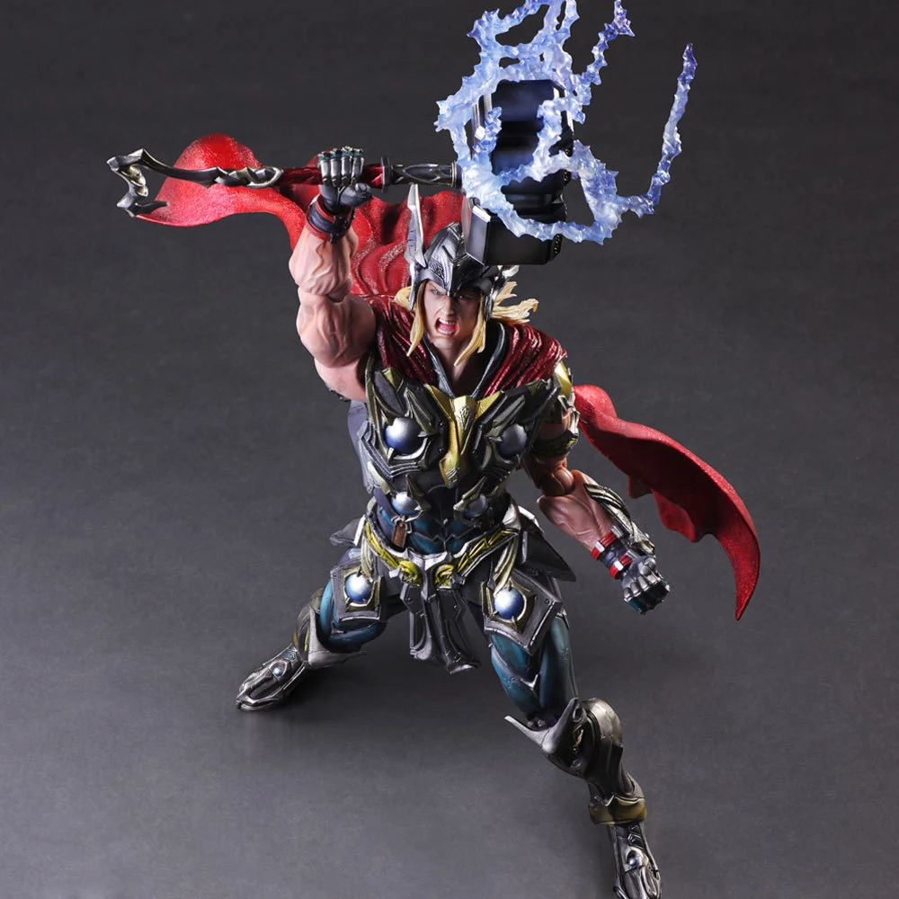 Play Arts kai thunder Thor фигурка Marvel PA Супергерои Мститель 27 см модельные игрушки, коллекционные подарки