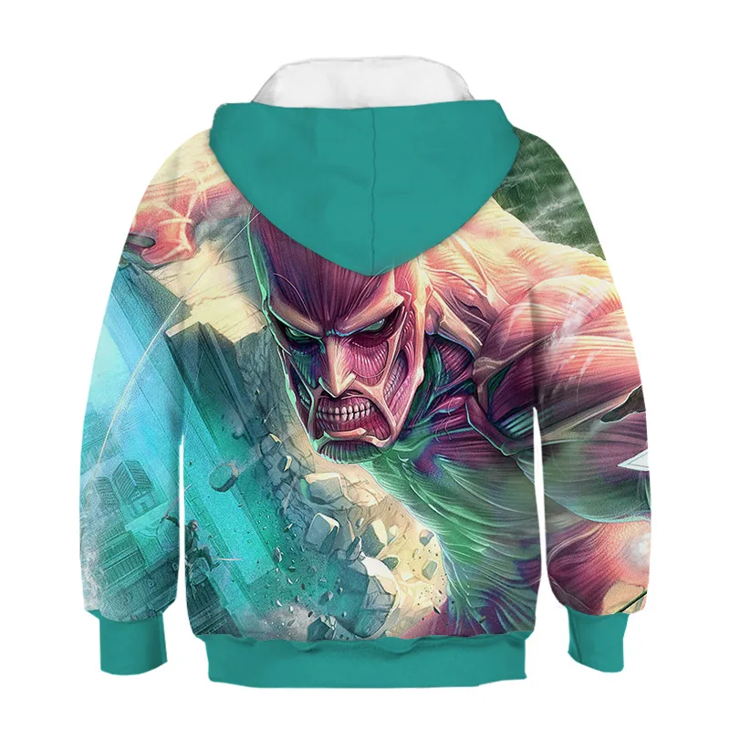 Popular anime Attack on the giant Child 3D Sweatshirt Liwell Ackerman printing Kids Hooded sweater Boy and girl Leisure clothing