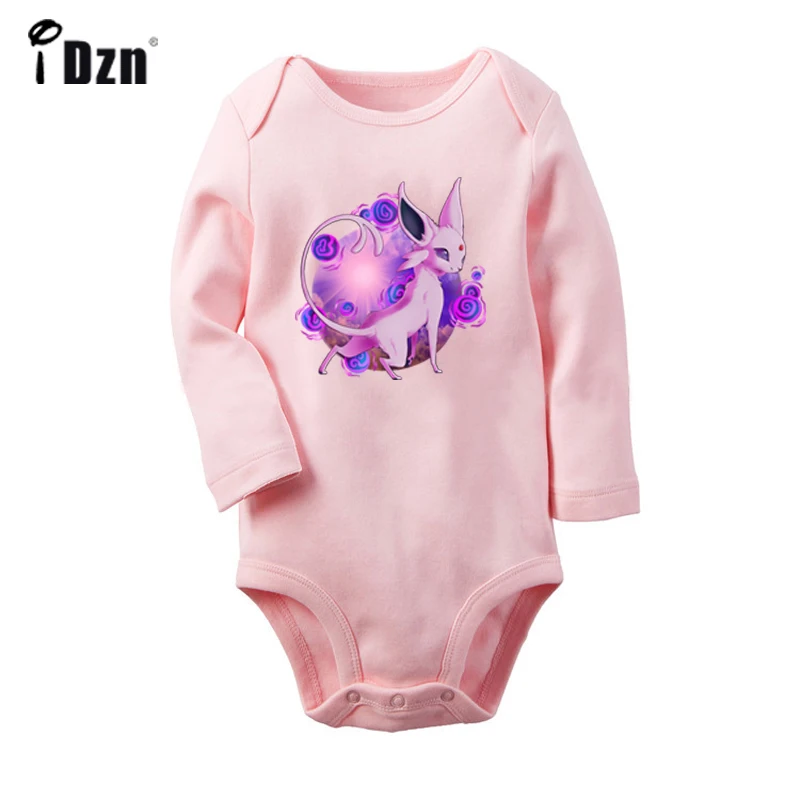 YbBaby984PC Милый костюм для новорожденных с рисунком Покемон Эви джолтеон vaporeon Espeon, боди с длинными рукавами для малышей, комбинезон, хлопковая одежда, подарок - Цвет: YbBaby984PC