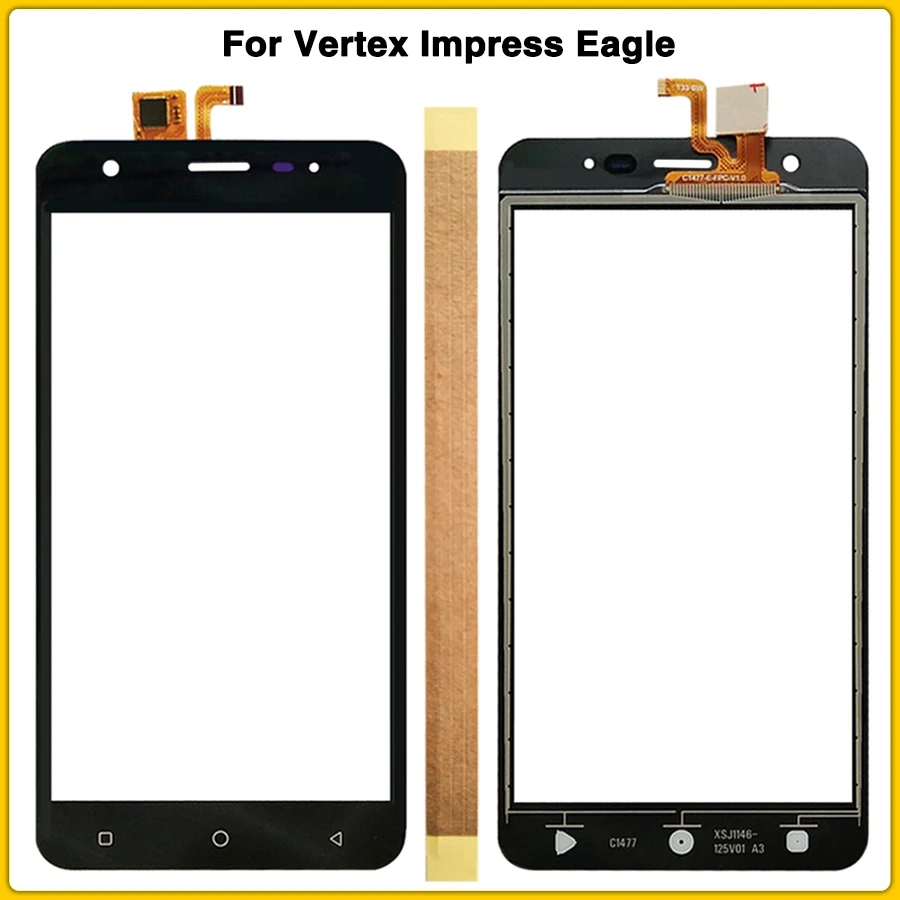 

New Eagle Touchscreen For Vertex Impress Eagle Touch Screen Panel Digitizer Sensor Front Glass Lens