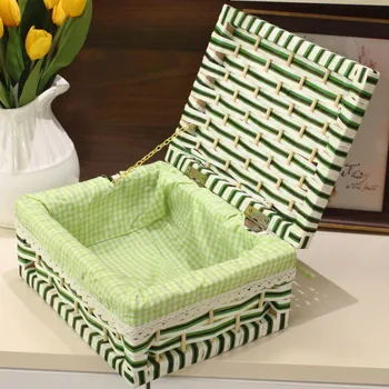 

Storage basket desktop snacks debris storage basket with lid underwear cosmetics box make up organizer WJ031019