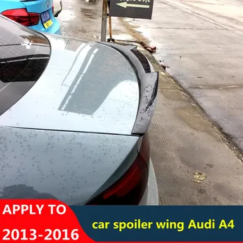 

for Rear lip spoiler 4door Audi A4 B8 ABS material primer color spoiler Trunk tail lip rear wing 2013 14 15 16 A4 M4 style