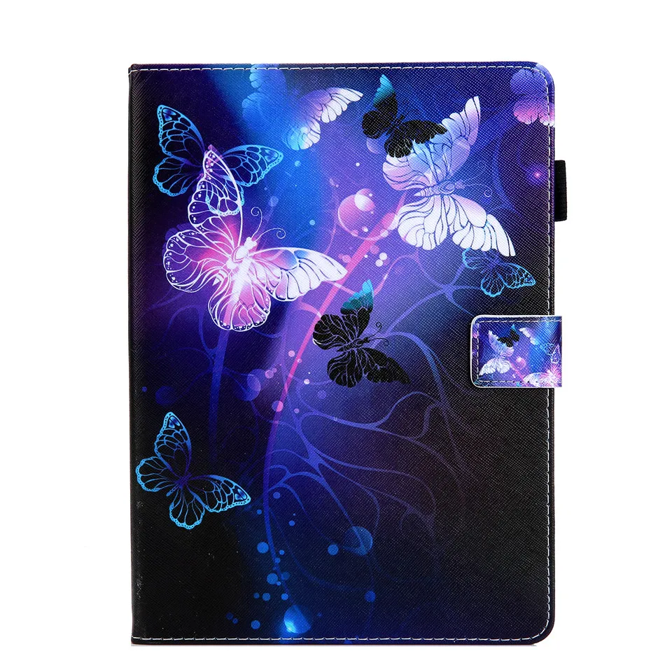Funda Cartoon Painted Case For iPad 7th 10.2" A2198 With Card Holder Adjustment Stand Cover For iPad 10.2 A2200 A2232 Case - Цвет: A09