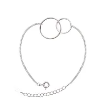 Настоящее 925 пробы, серебряный минималистичный геометрический круглый панк браслет, хорошее ювелирное изделие для женщин, вечерние модные аксессуары, подарок