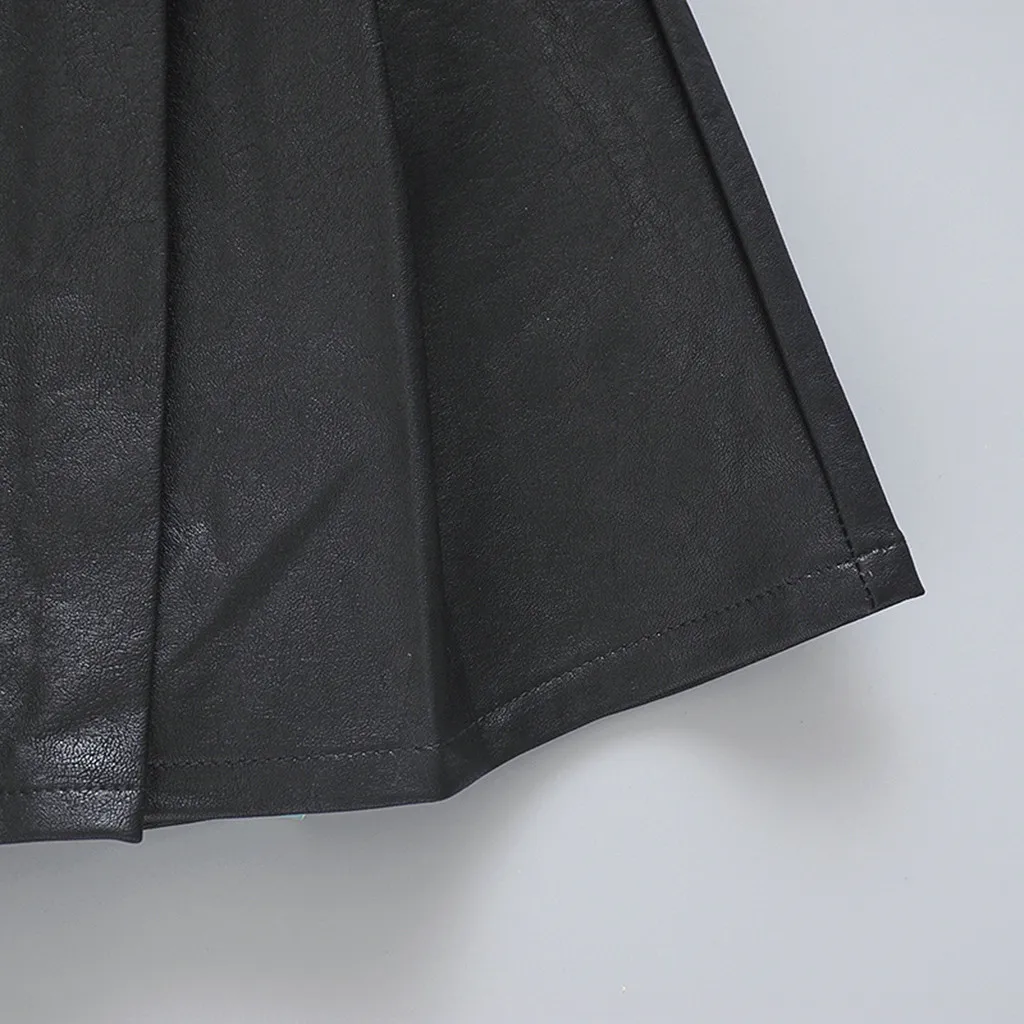 Осенне-зимняя утепленная шерстяная клетчатая юбка в стиле ретро для девочек однотонная пикантная детская юбка с пуговицами# G4