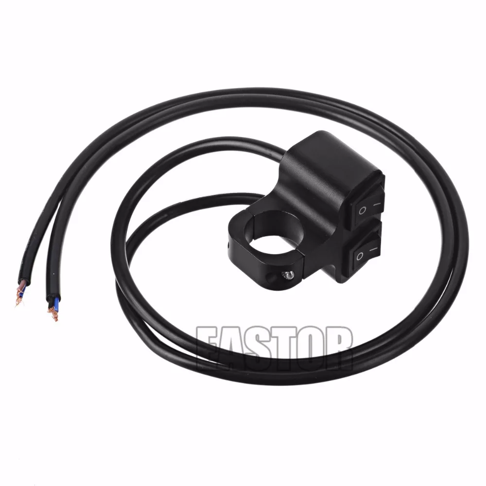 12v 10A Motorcycle CNC Aluminum Alloy Switch 22mm 2 Way Headlight Switch Motorcycle Switches Momentary switch Handbar 2 Wire