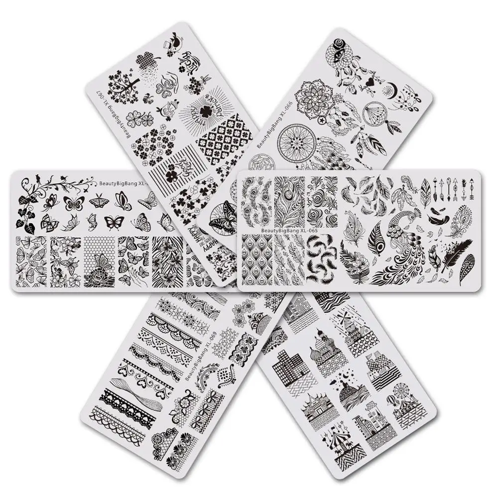 

BeautyBigBang 6*12cm Stamping For Nails Pet Dog And Cat Pattern Nail Art Stamp Stencils Transfer Template Stamping XL-008