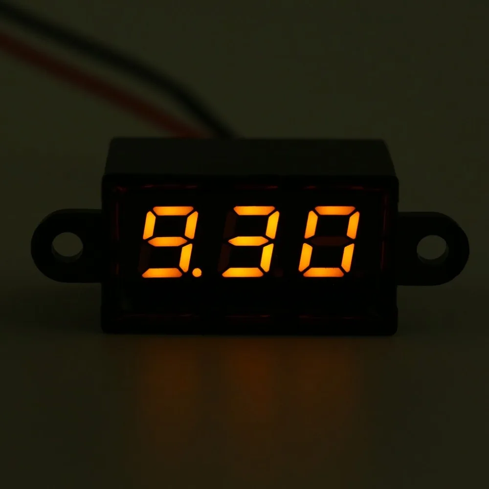 Комплект из 2 предметов, 3 V-30 V 2-проводной светодиодный цифровая панель дисплея вольтметр измеритель напряжения вольт тестер для авто Мотоциклетные батареи to Cart