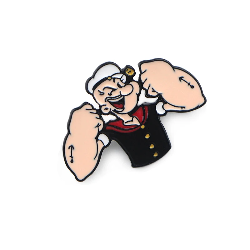 K369 20 шт./партия Аниме Popeye булавки железная эмалированная брошь и броши рюкзак/сумки значок джинсовая брошь воротник Ювелирные изделия Подарки