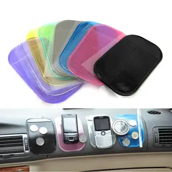 

2Pcs/Lot Dining Table Tableware Magic Clear Black Sticky Anti Slip Mat Cell Phone Mat Holder