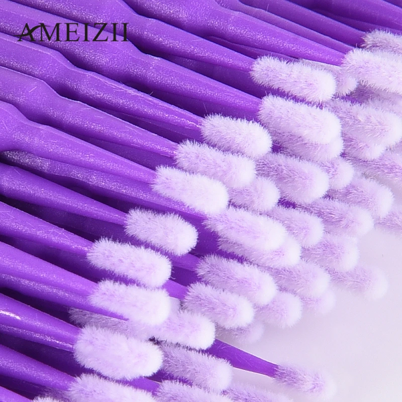 Фирменная новинка 100 шт./пакет прочный Micro одноразовые для наращивания ресниц кисти отдельных Аппликаторы тушь для ресниц удаление инструмент
