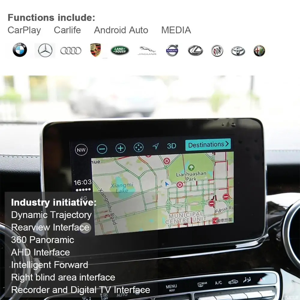 Беспроводная камера CarPlay AndroidAuto Smartbox для Mercedes Benz V/X/R W447 W470 W290 NTG5.1 NTG5.2|Система