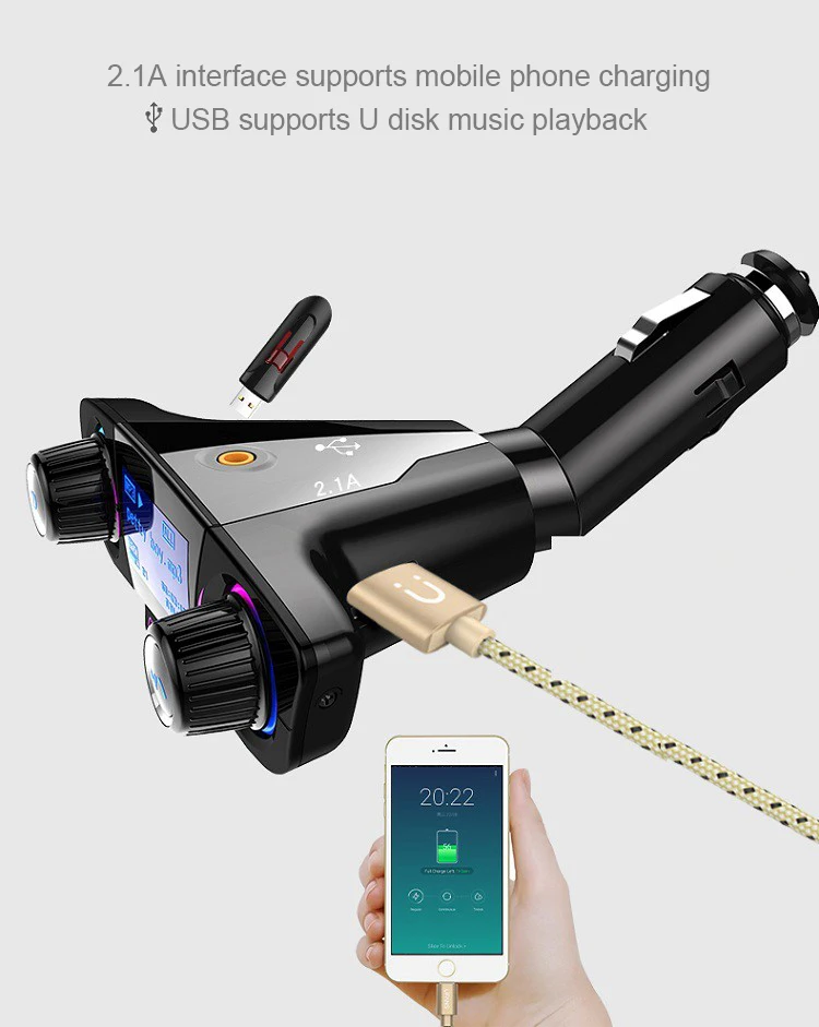 

Smart Charge Dual USB Car Audio MP3 Player Car Charger Bt 06 FM Transmitter Aux Modulator Bluetooth Handsfree Car Kit