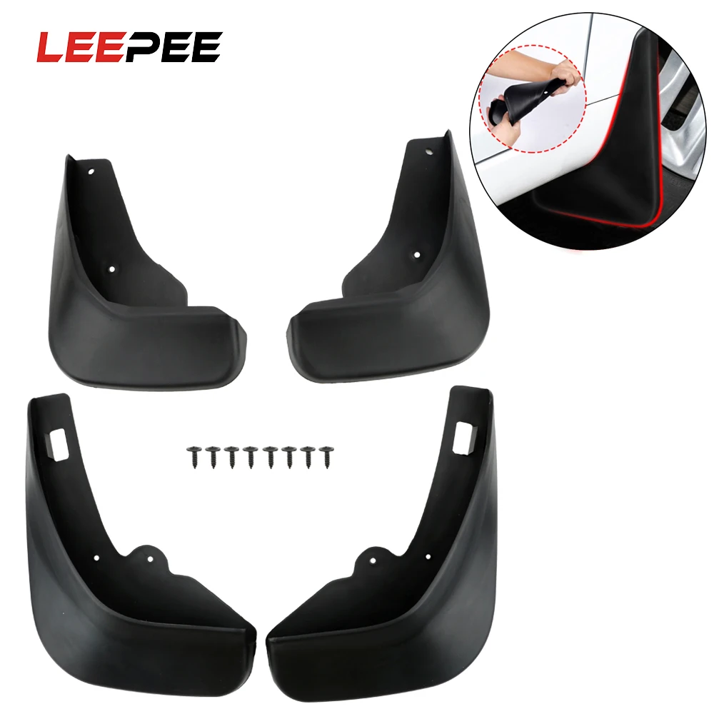 

LEEPEE 4 Piece/set Splash Guards Fender Car Mud Flaps Front Rear Mudguard For Ford/Focus 2 MK2 MK2.5 Saloon Sedan 2005-2011