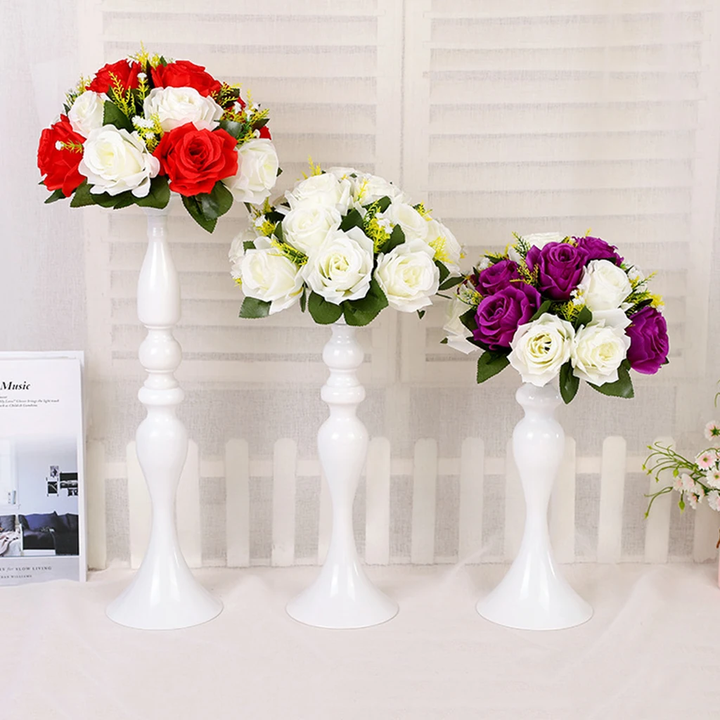 

32/38/50cm Flower Vase Candle Holders Wedding Decoration Arrangement Props Candlestick Metal Vase Table Event Flower Vase Rack