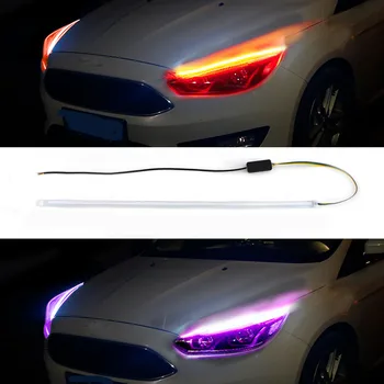 

2x Ultrafine DRL LED Daytime Running Lights Auto Flowing Turn Signal Guide Strip for Chevrolet Cruze TRAX Aveo Sonic Lova Sail