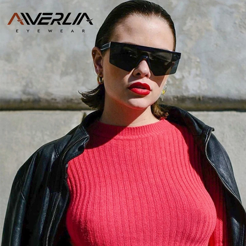 AIVERLIA мужские солнцезащитные очки с плоским верхом, мужские и женские солнцезащитные очки, фирменный дизайн, черные квадратные оттенки, UV400, градиентные солнцезащитные очки для мужчин