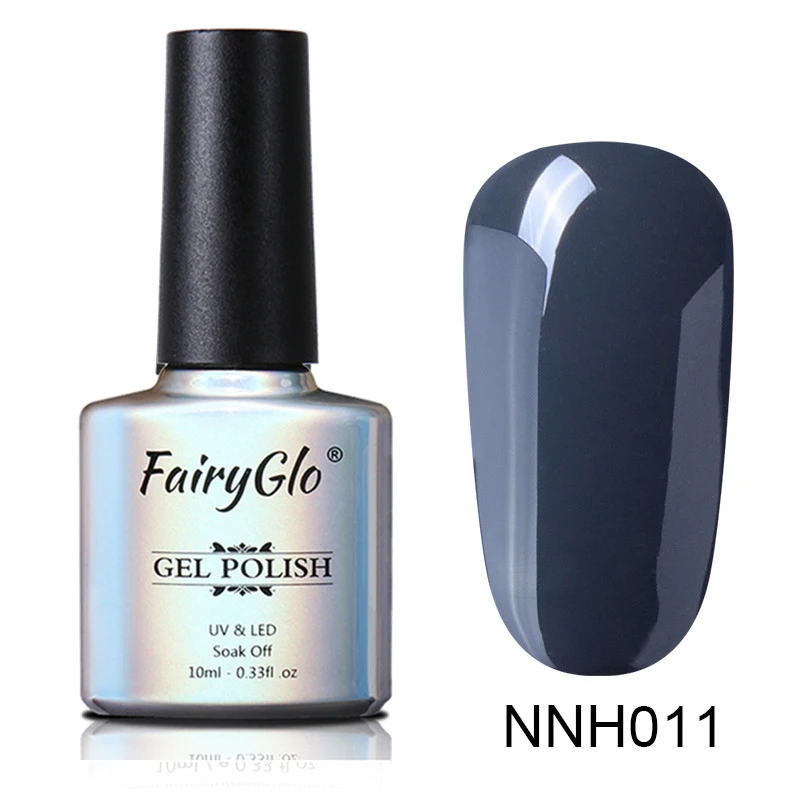 NNH011 FairyGlo, 10 мл, розовая серия, замачиваемый УФ-Гель-лак, фиолетовый, серый цвет, Гель-лак для ногтей, стойкий Гель-лак для ногтей, лак для маникюра, эмаль - Цвет: NNH011