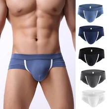 

Sexy Men Underwear Briefs 2021 Modal Briefs Shorts Soft Underwear Bulge Pouch Underpants Man Solid Male Panties Slip