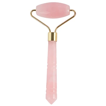 

Natural powder crystal jade roller single head facial massage to tensioning tender skin jade jade pusher wrinkle beauty tool