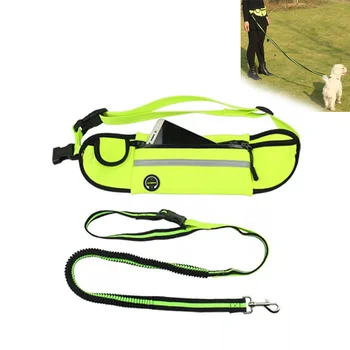 

Multifunction Sports Running Jogging Dog Leads Leash Puppy Traction Waterproof Pockets Rope Chain Collars Harnesses Pet Supplies