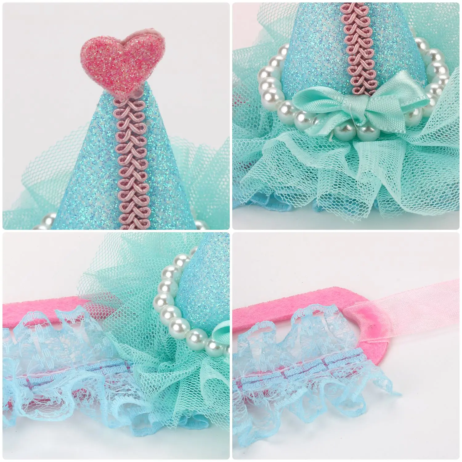 1pc Pet Hat Creative Lovely Lace Heart Pet Headband Pet Costume Hat For Cats Puppies Party Dress Up Pet Supplies 3 Styles