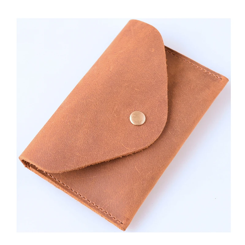Популярный кожаный мини-кошелек унисекс, винтажный маленький карман для монет, простая мужская сумка для монет, держатель для карт, кошелек, Лидер продаж