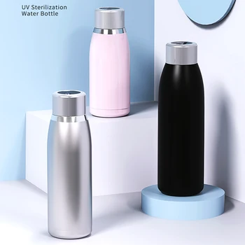

UV Disinfection Vacuum Water Bottle Hot Cold Thermal Insulated Flask Cup For Sport Water Bottles Portable Thermoses