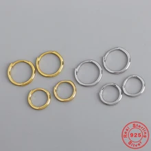 925 prata esterlina all match brilhante pequeno redondo hoop brincos para as mulheres simples e elegante ins ouro/prata cor brincos