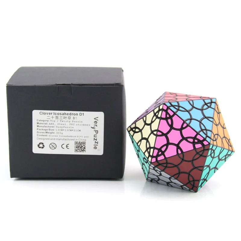 Verypuzzle Клевер Lsosahedron волшебный куб черная коллекция головоломка обучающая игрушка