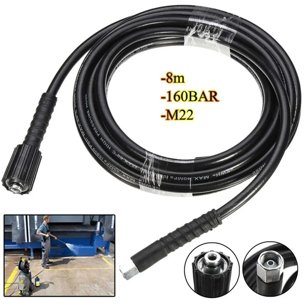 

2300PSI/160BAR High Pressure Cleaning Machine Hose Pipe Car Washer Water Cleaning Extension Hose Pressure Cleaner Washing Tools