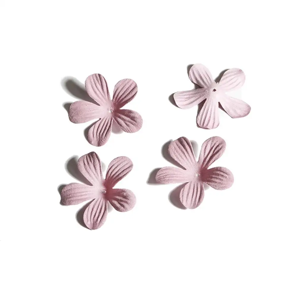 Light Purple 4.5cm 30 шт. маленькие Изысканные кожаные цветы ручной работы, искусственные цветы на голову, свадебные украшения, сделай сам, скрапбукинг, тканевый цветок - Цвет: Light Purple 4.5cm