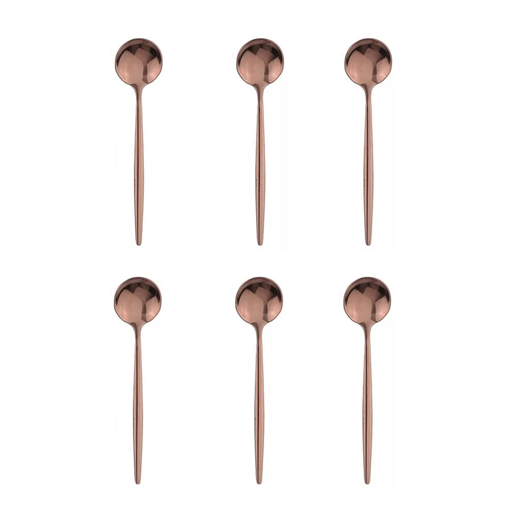 6Pcs Rose Gold