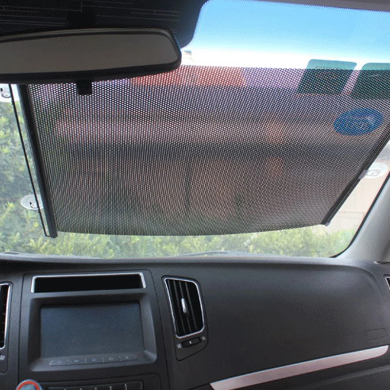 Universal Car Sunshade Curtain Rear Side Window Front/Back Windshield Sun Block Blinks Black Cover Suction Cup