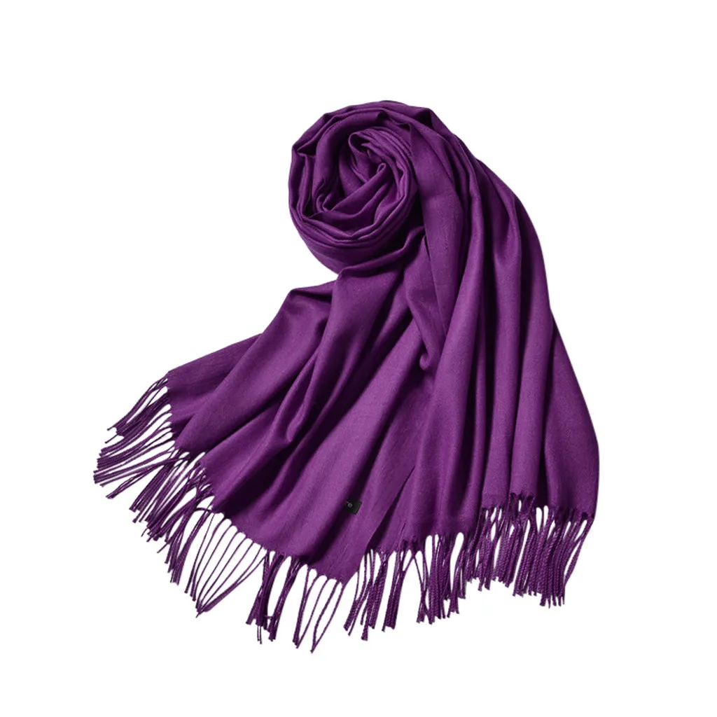 Модный летний женский шарф тонкие шали и обертывания женский хиджаб палантины длинные кашемировые пашмины платки шарфы d3 - Цвет: L