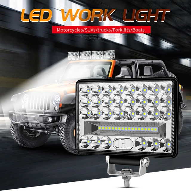 Barre lumineuse de travail à LED, feu de conduite à montage encastré,  faisceau d'inondation blanc, phares antibrouillard pour Jeep, voiture,  camion, tout-terrain, 4x4, RL, 12V, 24V, 20W, 40W - AliExpress