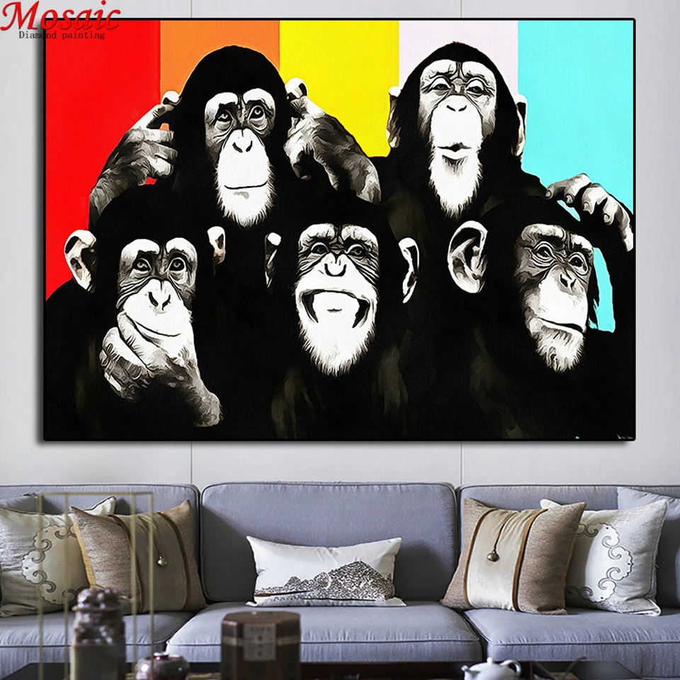 Graffiti-Cute-Monkey-Canvas-Painting-Colorful-Printed-Poster-and-Prints-Painting-Wall-Pictures-For-Living-Room (1)