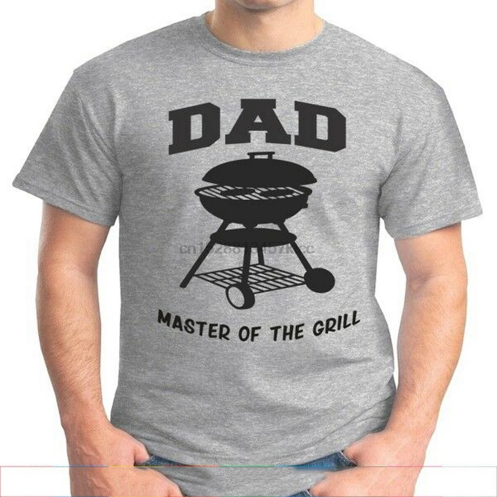 Dad Master Of The Grill Weber Bbq Bar B Que подарок на день отцов футболка Летняя стильная | Мужская