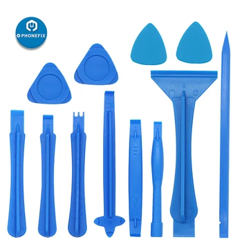 12pcs Kit di riparazione dello schermo dello strumento di apertura di riparazione del telefono cellulare Spudger di plastica smontare gli strumenti di leva per il Kit di strumenti elettronici di iPhone