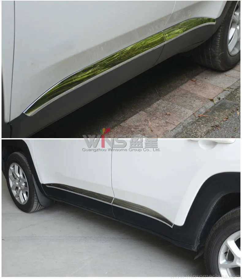 Для Jeep Renegade, боковая формовочная отделка, хромированная нержавеющая сталь или ABS, аксессуары для стайлинга автомобилей, оригинальная