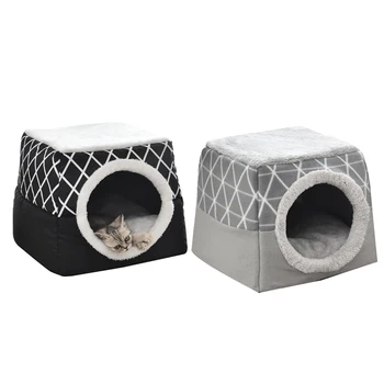 

Cat Nest Four Seasons Universal Closed Space Capsule Cat House Cat Villa Kennel Teddy Pet Supplies-Black