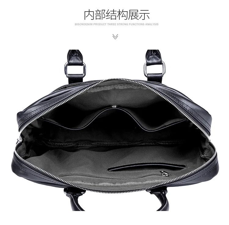 New Portable Commuter OL Business Bag Leather Fashion Youth Shoulder Crossbody Bag Casual Trendy Men's Briefcase